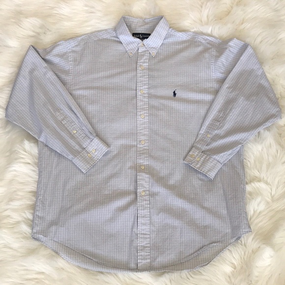 Ralph Lauren Other - Ralph Lauren Men’s Blue White Checked Dress Shirt